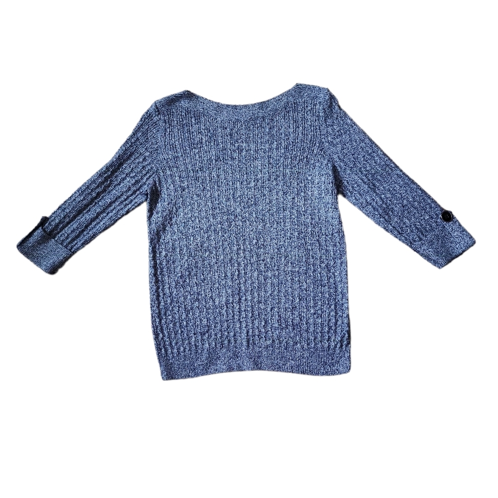 Karen Scott Grey Half Sleeve Sweater Size L